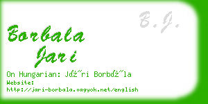 borbala jari business card